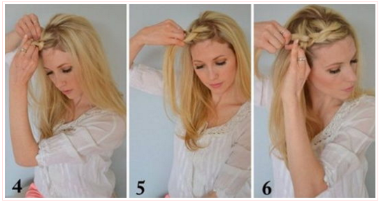 Виконуйте плетиво паралельно лінії росту волосся, вплітаючи в косу прядки рівномірно по обидва боки