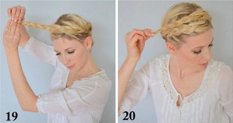 І, нарешті, завершальний акорд плетіння: щоб надати грецької зачісці пишність, обережно витягніть ланки коси в   різні боки