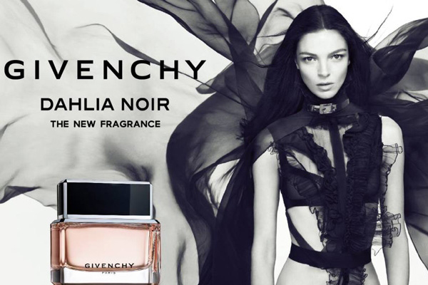 Французький кутюрні будинок Givenchy представив свої нові туалетні духи Dahlia Noir, навіяні Високої модою знаменитого модного Дому